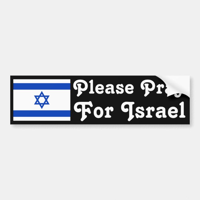 Pegatina Para Coche Ruegue para Israel (Frente)