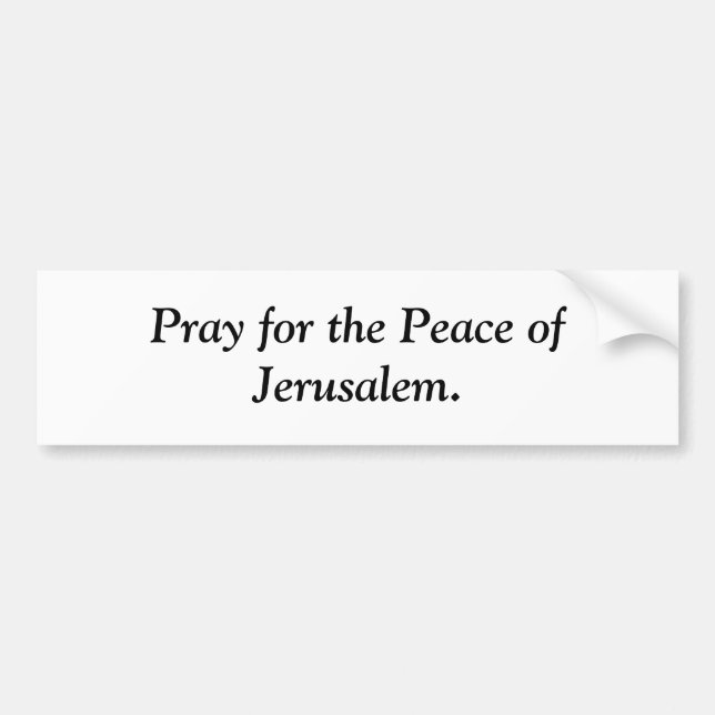 Pegatina Para Coche Ruegue para la paz de Jerusalén (Frente)
