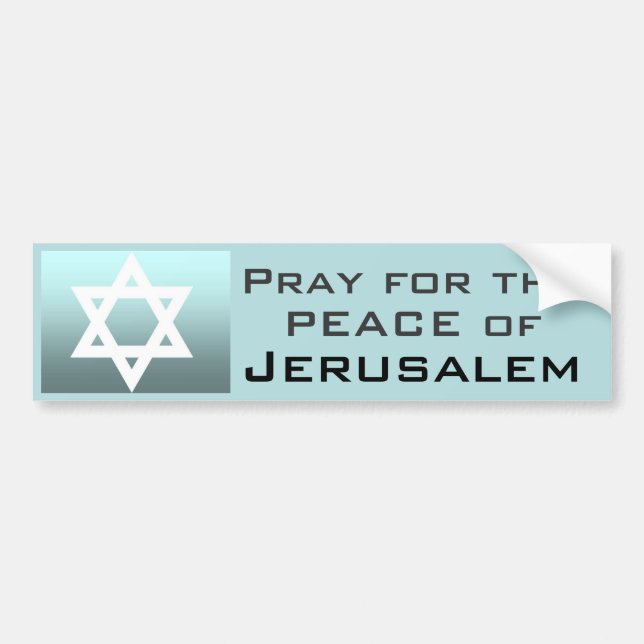 Pegatina Para Coche Ruegue para la paz de Jerusalén (Frente)