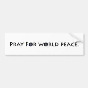 Pegatina Para Coche Ruegue para la paz de mundo