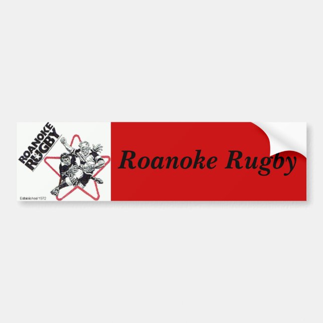 Pegatina Para Coche Rugbi de Roanoke (Frente)