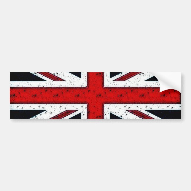 Pegatina Para Coche Rugged Union Jack (Frente)