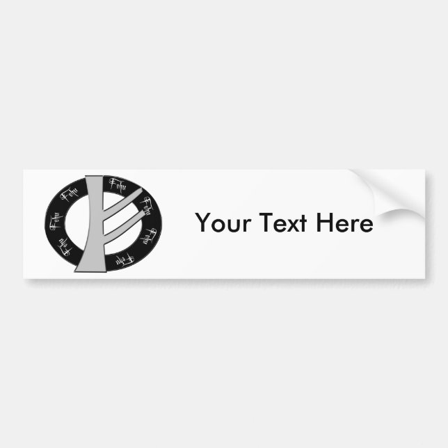 Pegatina Para Coche Runa Fehu (Frente)