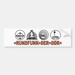 PEGATINA PARA COCHE RUNDFUNK BAJO DDR.