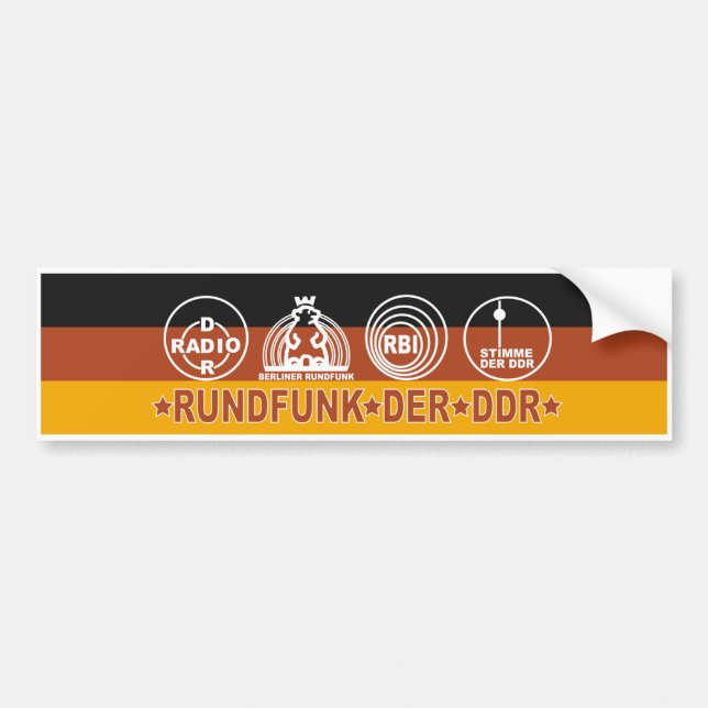 PEGATINA PARA COCHE RUNDFUNK DER RDA (Frente)