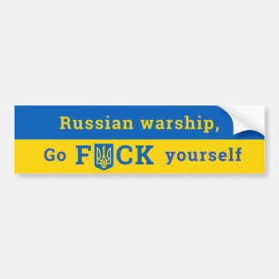 Pegatina Para Coche Rusia: Apoyo a Ucrania