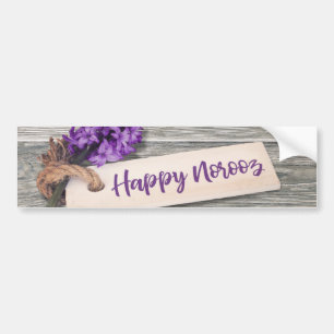 Pegatina Para Coche Rustic Happy Norooz Hyacinth