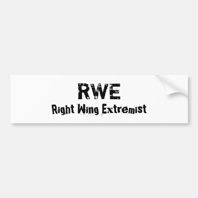 Pegatina Para Coche RWE, extremista de la derecha (Frente)