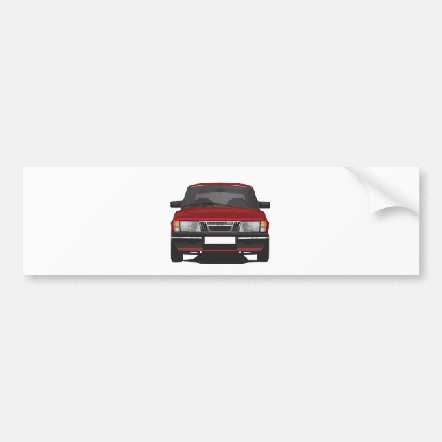 Pegatina Para Coche Saab 900 turbo (rojo) (Frente)