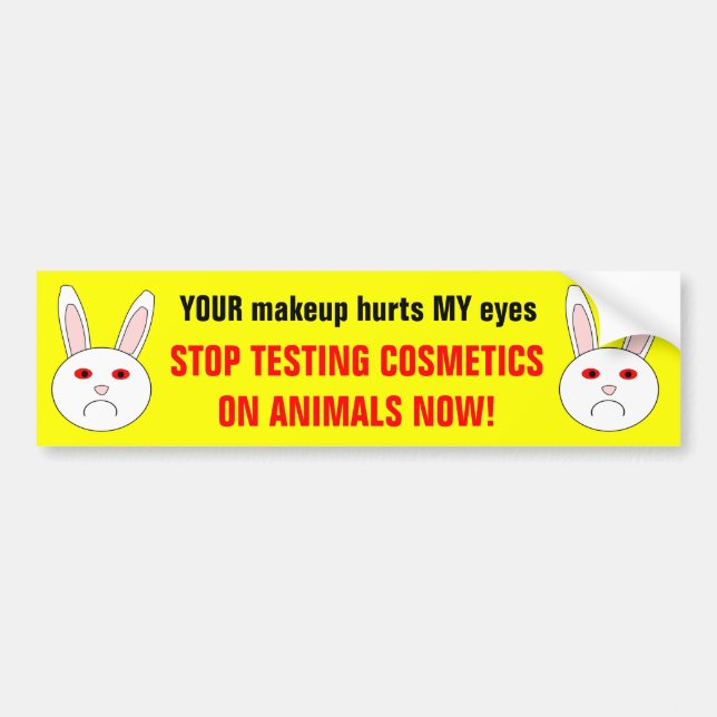 Pegatina Para Coche Sad Lab Rabbit Bumper Sticker (Frente)