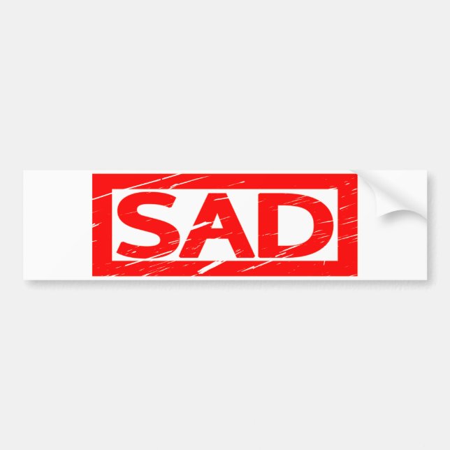 Pegatina Para Coche Sad Stamp (Frente)