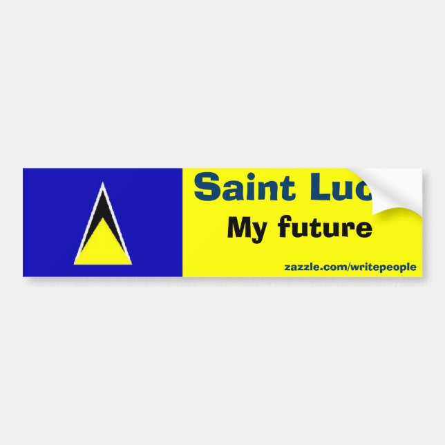 Pegatina Para Coche saint lucia, mi futuro (Frente)