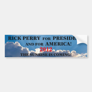 Pegatina Para Coche Salida del sol 2012 de Rick Perry