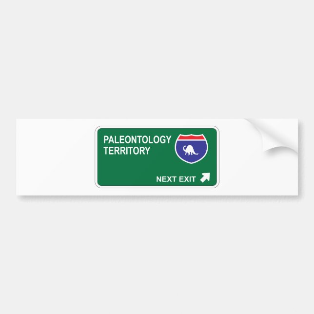 Pegatina Para Coche Salida siguiente de la paleontología (Frente)