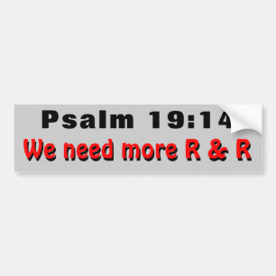 Pegatina Para Coche Salmo 19:14 Más R y R