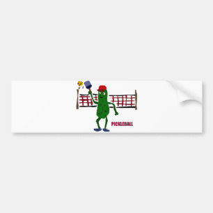 Pegatina Para Coche Salmuera divertida que juega Pickleball con el