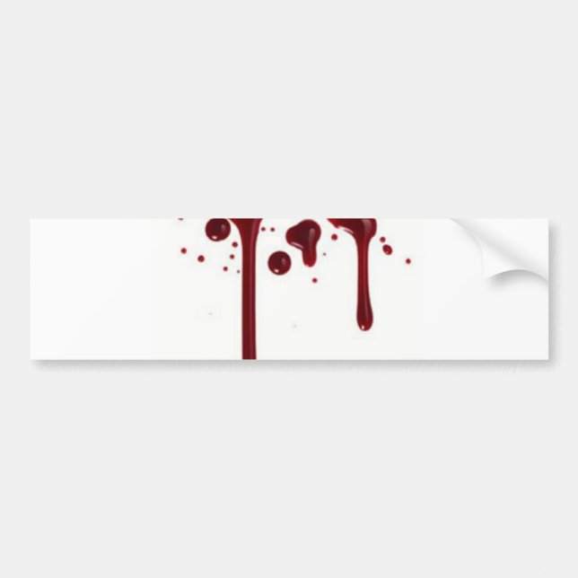 Pegatina Para Coche salpicadura cuarta de la sangre (Frente)