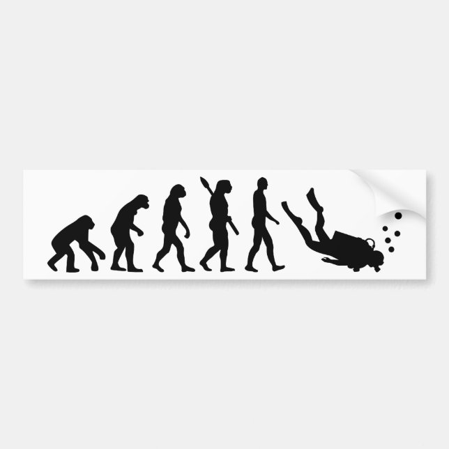Pegatina Para Coche Salto de la evolución (Frente)