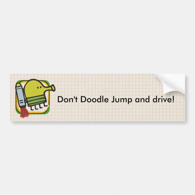 Pegatina Para Coche Salto del Doodle (Frente)