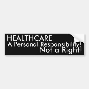 Pegatina Para Coche SALUD, ¡Una responsabilidad personal!, No una R..