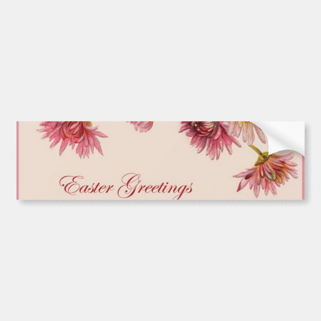 Pegatina Para Coche Saludos de Pascua Bumpersticker (Frente)