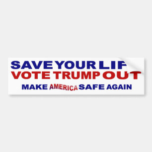 Pegatina Para Coche Salva tu voto de vida Trump fuera