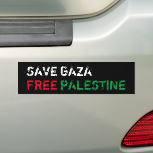 Pegatina Para Coche Salvar a Gaza Liberar a Palestina blanco rojo verd