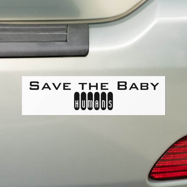 Pegatina Para Coche Salvar a los seres humanos bebés (en coche)