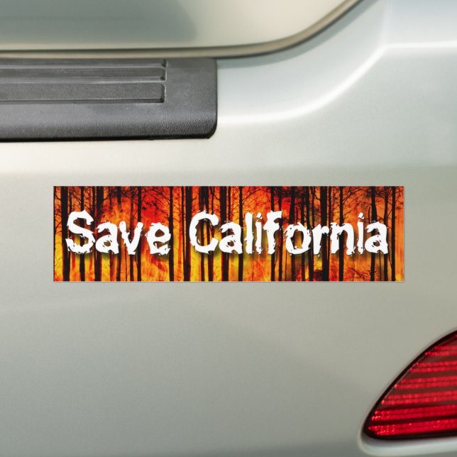 Pegatina Para Coche Salvar California de Wildfir (en coche)