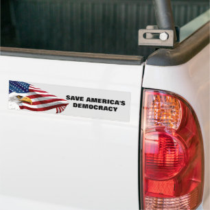 PEGATINA PARA COCHE SALVAR LA DEMOCRACIA DE ESTADOS UNIDOS