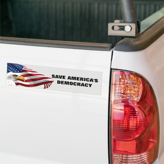PEGATINA PARA COCHE SALVAR LA DEMOCRACIA DE ESTADOS UNIDOS (En Camión)