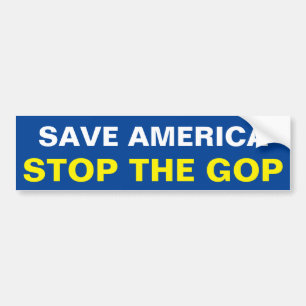 PEGATINA PARA COCHE SALVEN A ESTADOS UNIDOS. DETENER LA GOP