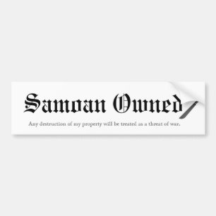 Pegatina Para Coche Samoano poseído