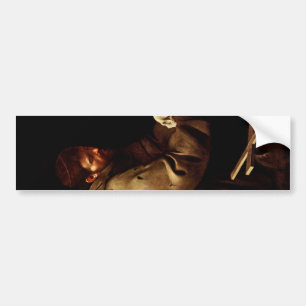 Pegatina Para Coche San Francisco en oración (cristiana) (Caravaggio)