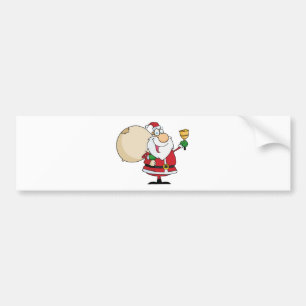 Pegatina Para Coche Santa Claus con Jingle Bell
