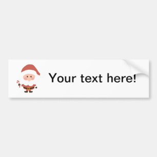 Pegatina Para Coche Santa Claus con personalizado de caña de caramelo