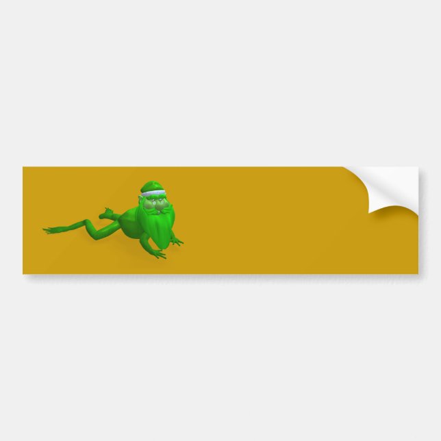 Pegatina Para Coche Santa Claus Frog (Frente)