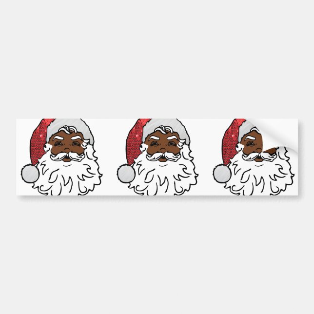 Pegatina Para Coche santa claus negro (Frente)