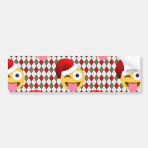 Pegatina Para Coche santa claus wink emoji