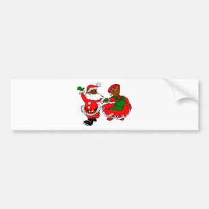 Pegatina Para Coche santa negra mrs claus