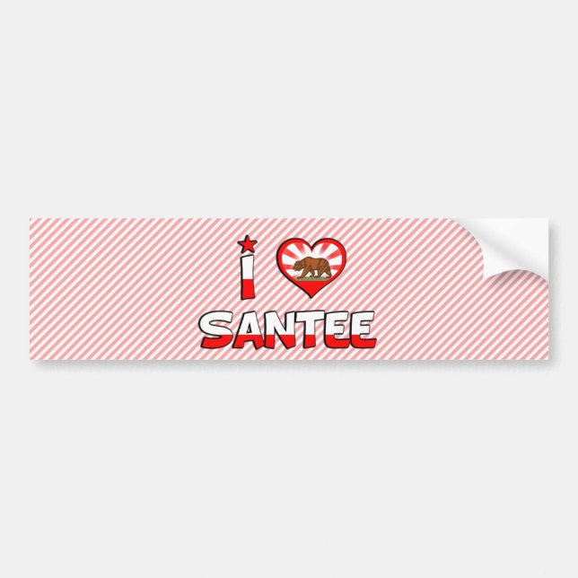Pegatina Para Coche Santee, CA (Frente)