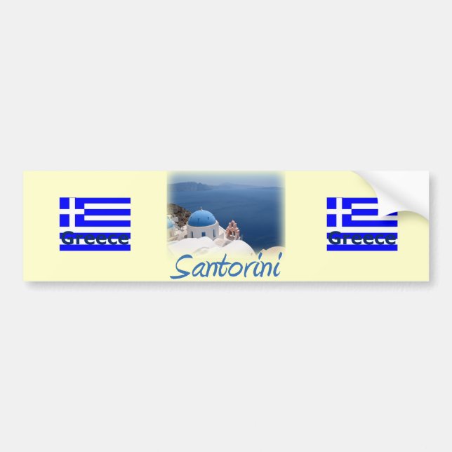 Pegatina Para Coche Santorini (Frente)