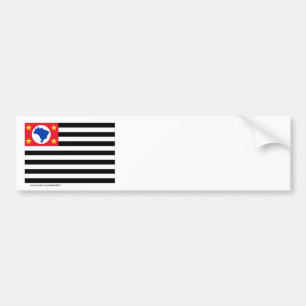 Pegatina Para Coche São Pablo, bandera del Brasil