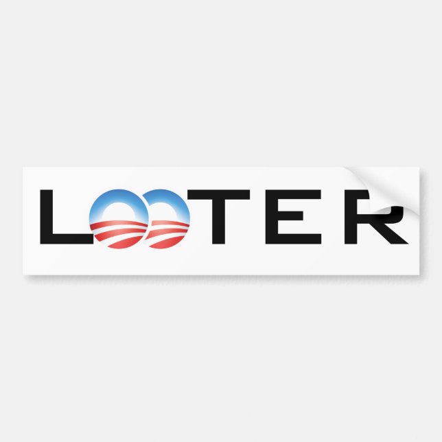 Pegatina Para Coche Saqueador de Obama (Frente)