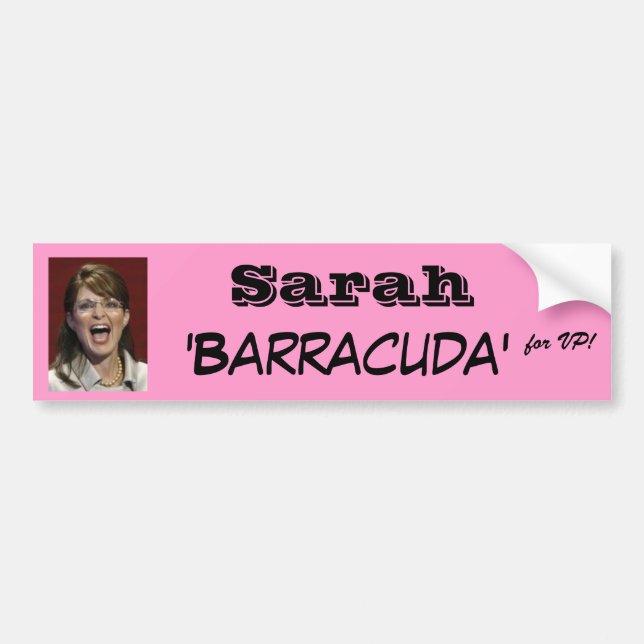 Pegatina Para Coche ¡Sarah "Barracuda" para VP! (Frente)