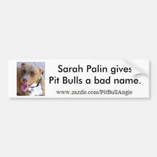 Pegatina Para Coche Sarah Palin da a pitbulls un mún nombre