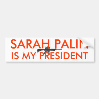Pegatina Para Coche Sarah Palin es mi arma del presidente w