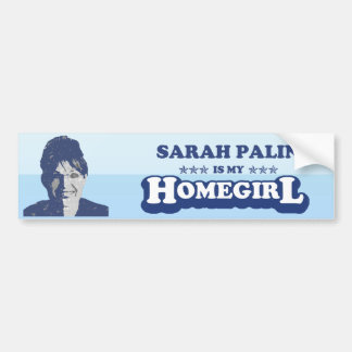 PEGATINA PARA COCHE SARAH PALIN ES MI HOMEGIRL