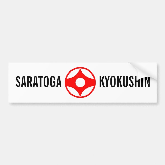 PEGATINA PARA COCHE SARATOGA KYOKUSHIN BUMPERSTICKER (Frente)