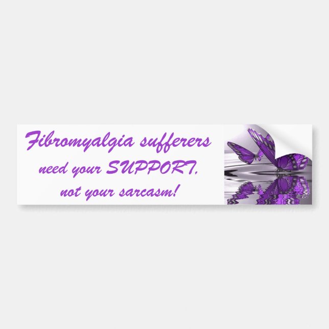 Pegatina Para Coche Sarcasmo de la ayuda del Fibromyalgia no (Frente)